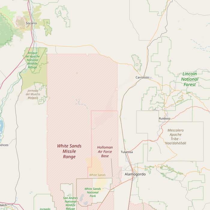 Map of weather stations near Ruidoso