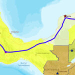 U.S. State Department travel advisory to Mexico, May 2024, with our trip in blue