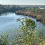 Tire marks in the Rio Grande.