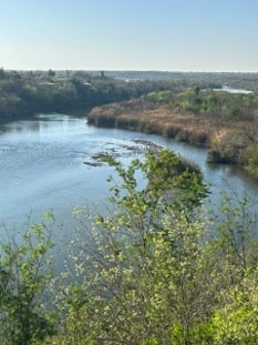Tire marks in the Rio Grande.
