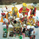 Day of the Dead toys made of pottery and paper, from Oaxaca, Mexico, 1960; in the collection of the Girard Foundation, Santa Fe, New Mexico, U.S.