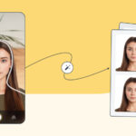 A graphic showing how to take your own ID photo with a mobile phone.