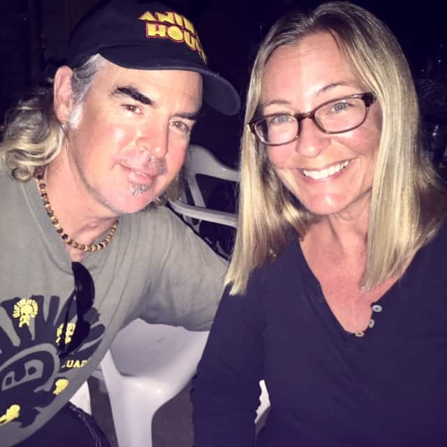 Ellen smiles with Theo about new eyeglasses in Mexico that she is wearing.