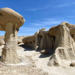 Hoodoo formations in Valley of Dreams New Mexico, showcasing the unique geological landscape
