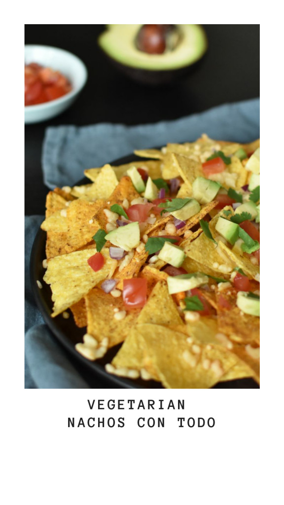 Nachos con todo vegetarianos