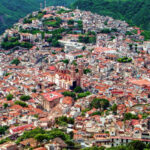 Aerial view of Taxco, Mexico.