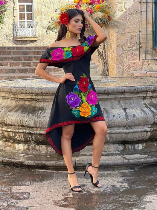 Mexican asymmetrical dress