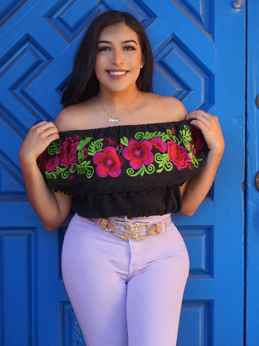 Traditional off-the-shoulder top