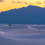 Sunset at White Sands National Park in New Mexico